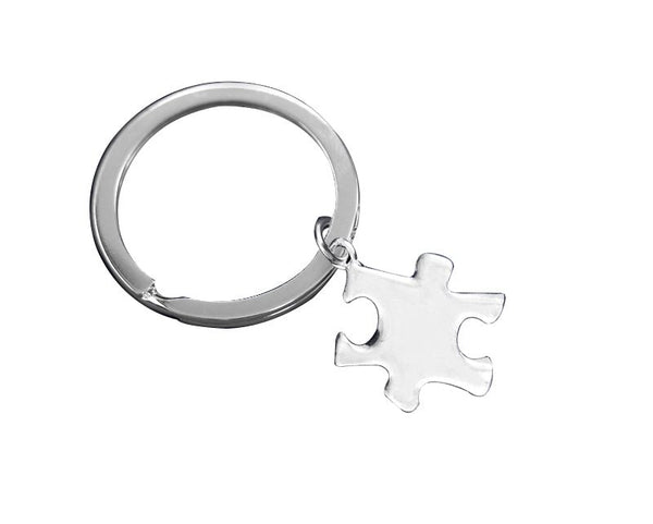 Autism Puzzle Piece Round Key Chain - Fundraising For A Cause