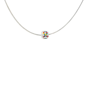 Autism Ribbon Barrel Charm Necklaces - Fundraising For A Cause