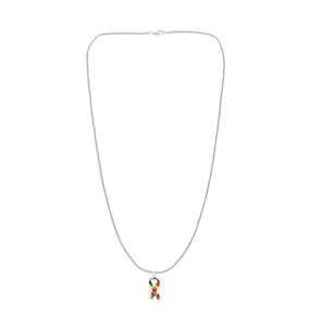 Autism Ribbon with Heart Necklaces - Fundraising For A Cause