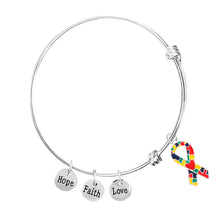 Load image into Gallery viewer, Autism Ribbon with Heart Retractable Bracelets - Fundraising For A Cause