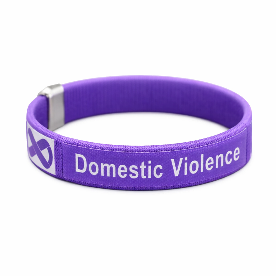 Domestic Violence Awareness Bangle Bracelets