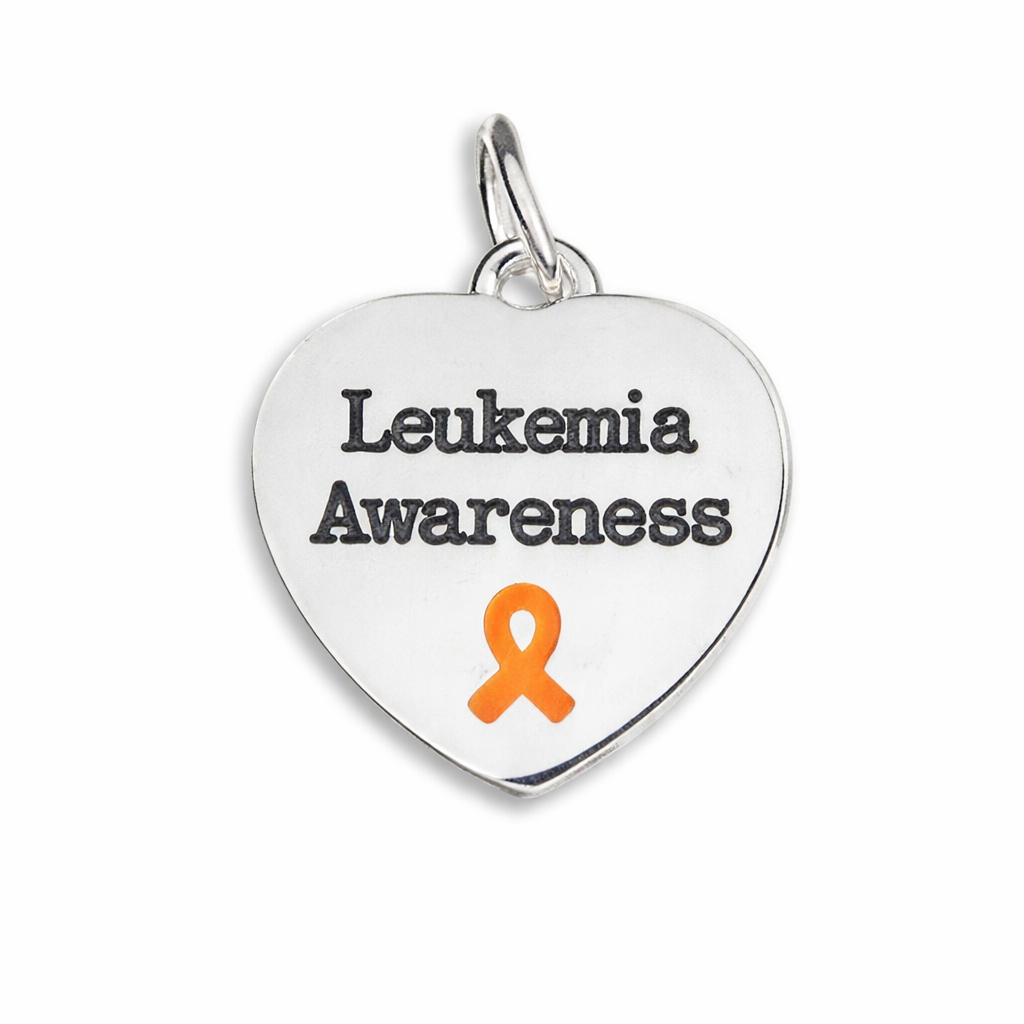 Leukemia Awareness Heart Charms