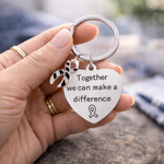 Big Heart Zebra Print Ribbon Key Chains - Fundraising For A Cause