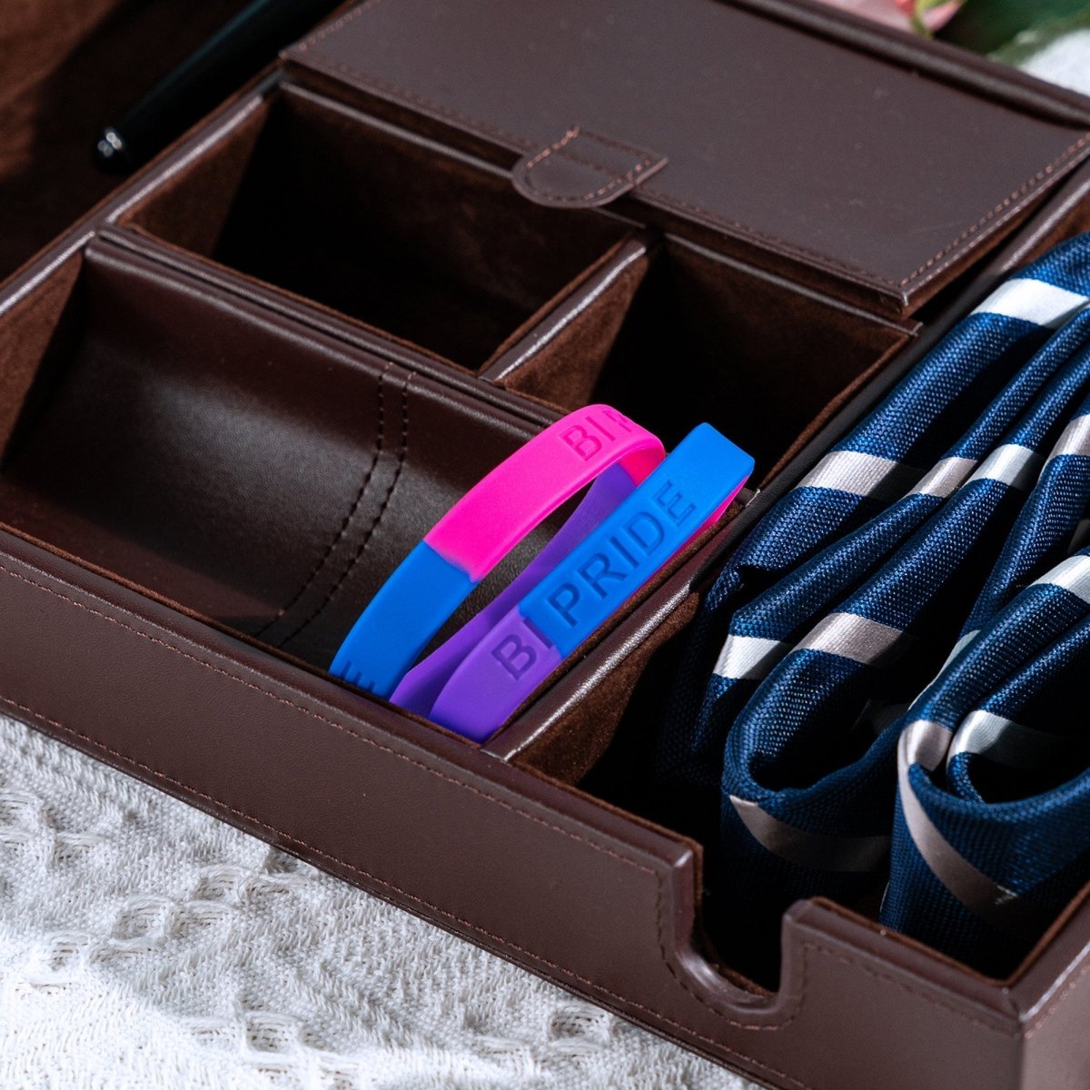 Bisexual Flag Colored PRIDE Silicone Bracelet Wristbands - Fundraising For A Cause
