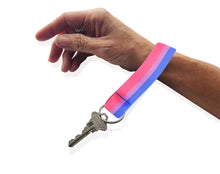 Load image into Gallery viewer, Bisexual Flag Lanyard Style Keychains - Fundraising For A Cause