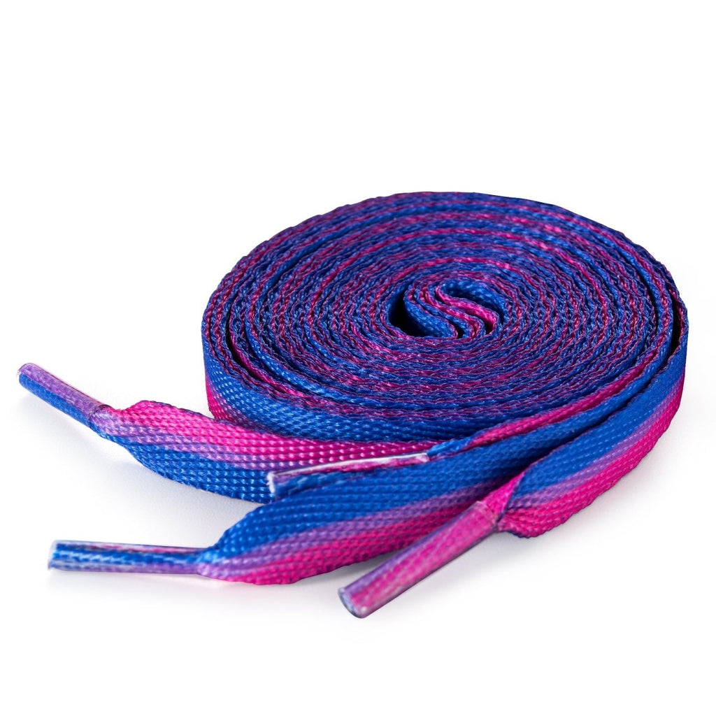 Bisexual Flag Striped Shoe Laces - Fundraising For A Cause