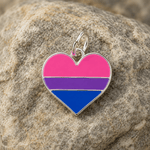 Bisexual Heart Shaped Charms - Fundraising For A Cause