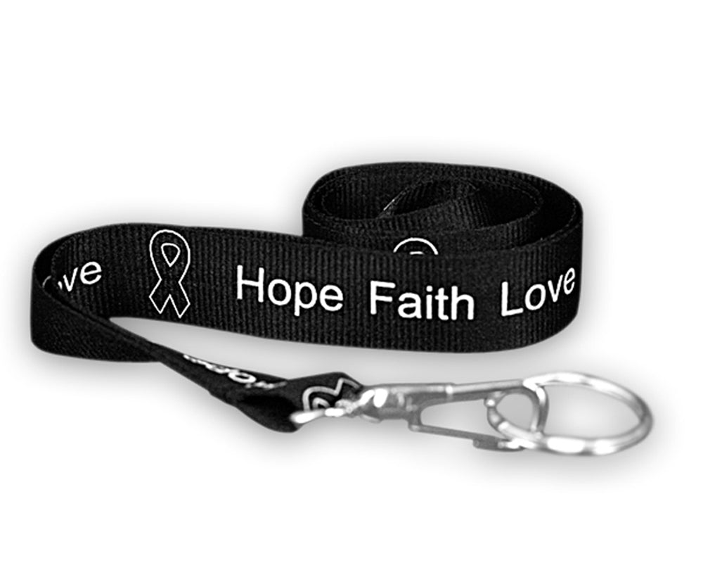 Black Ribbon Awareness Lanyard - Fundraising For A Cause