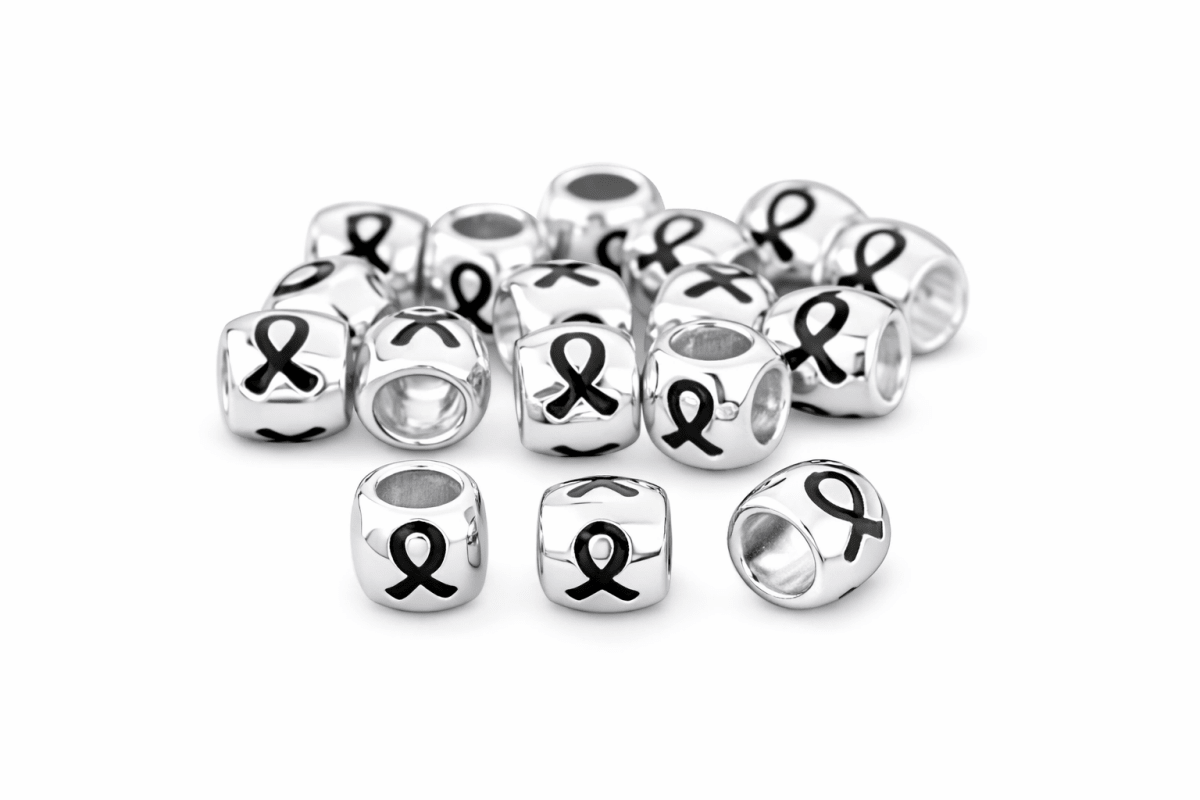 Black Ribbon Barrel Charms - Fundraising For A Cause