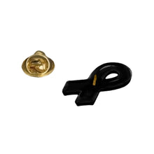 Load image into Gallery viewer, Black Silicone Ribbon Pins - Fundraising For A Cause