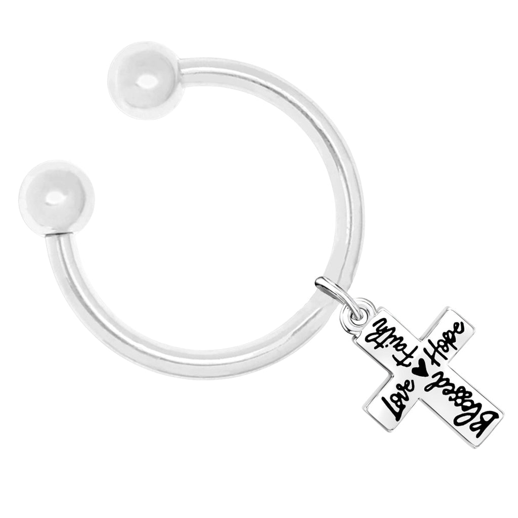 Blessed, Hope, Faith, and Love Cross Key Chains - Fundraising For A Cause