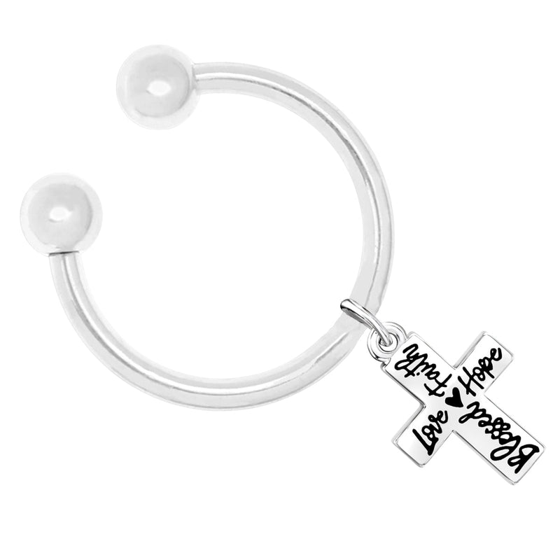 Blessed, Hope, Faith, and Love Cross Key Chains - Fundraising For A Cause