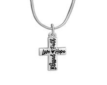 Load image into Gallery viewer, Blessed, Hope, Faith, and Love Cross Necklaces - Fundraising For A Cause