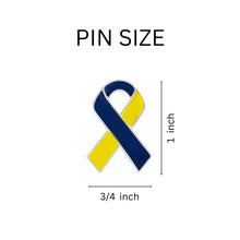 Load image into Gallery viewer, Blue &amp; Yellow Ribbon Awareness Pins - Fundraising For A Cause