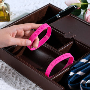 Boobie Buddies Pink Breast Cancer Awareness Silicone Bracelet Wristbands - Fundraising For A Cause