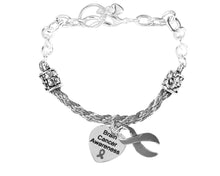 Load image into Gallery viewer, Brain Cancer Gray Ribbon Partial Rope Bracelet - Fundraising For A Cause