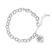 Load image into Gallery viewer, Breast Cancer Chunky Linked Charm Bracelets - Fundraising For A Cause