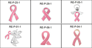 Breast Cancer Pins - Choose Your Style - Fundraising For A Cause