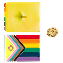 Load image into Gallery viewer, Daniel Quasar Intersex-Inclusive Progress Pride Flag Silicone Flag Pins