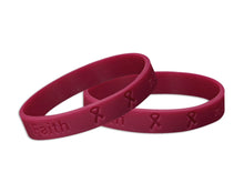 Load image into Gallery viewer, Burgundy Awareness Silicone Bracelets - Fundraising For A Cause