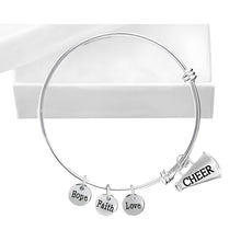 Load image into Gallery viewer, Cheerleading Megaphone Retractable Charm Bracelets - Fundraising For A Cause