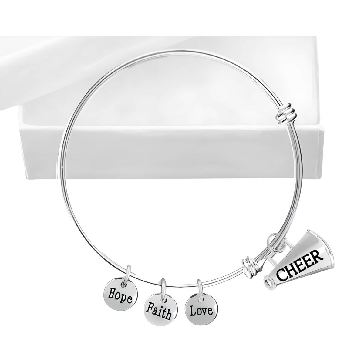 Cheerleading Megaphone Retractable Charm Bracelets - Fundraising For A Cause