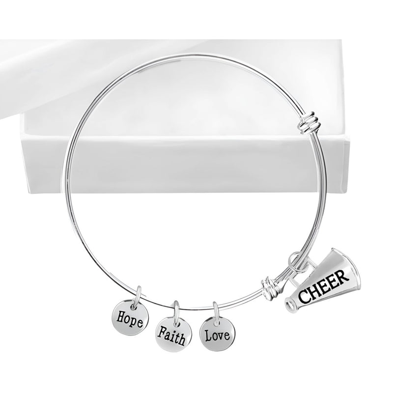 Cheerleading Megaphone Retractable Charm Bracelets - Fundraising For A Cause