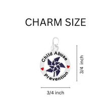 Load image into Gallery viewer, Child Abuse Prevention Blue Pinwheel Charm Chained Style Bracelets - Fundraising For A Cause