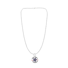 Load image into Gallery viewer, Child Abuse Prevention Blue Pinwheel Charm Necklaces - Fundraising For A Cause