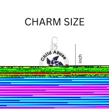 Load image into Gallery viewer, Child Abuse Prevention Blue Pinwheel Charm Necklaces - Fundraising For A Cause