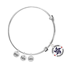 Load image into Gallery viewer, Child Abuse Prevention Pinwheel Charm Retractable Bracelet - Fundraising For A Cause