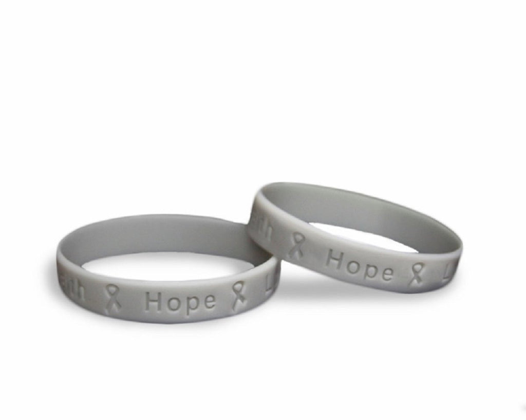 Child Gray Awareness Silicone Bracelet Wristbands - Fundraising For A Cause