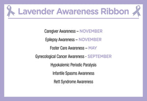 Child Lavender Awareness Silicone Bracelet Wristbands - Fundraising For A Cause