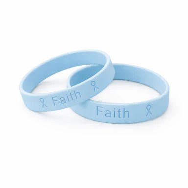 Child Size Light Blue Awareness Silicone Bracelet Wristbands - Fundraising For A Cause
