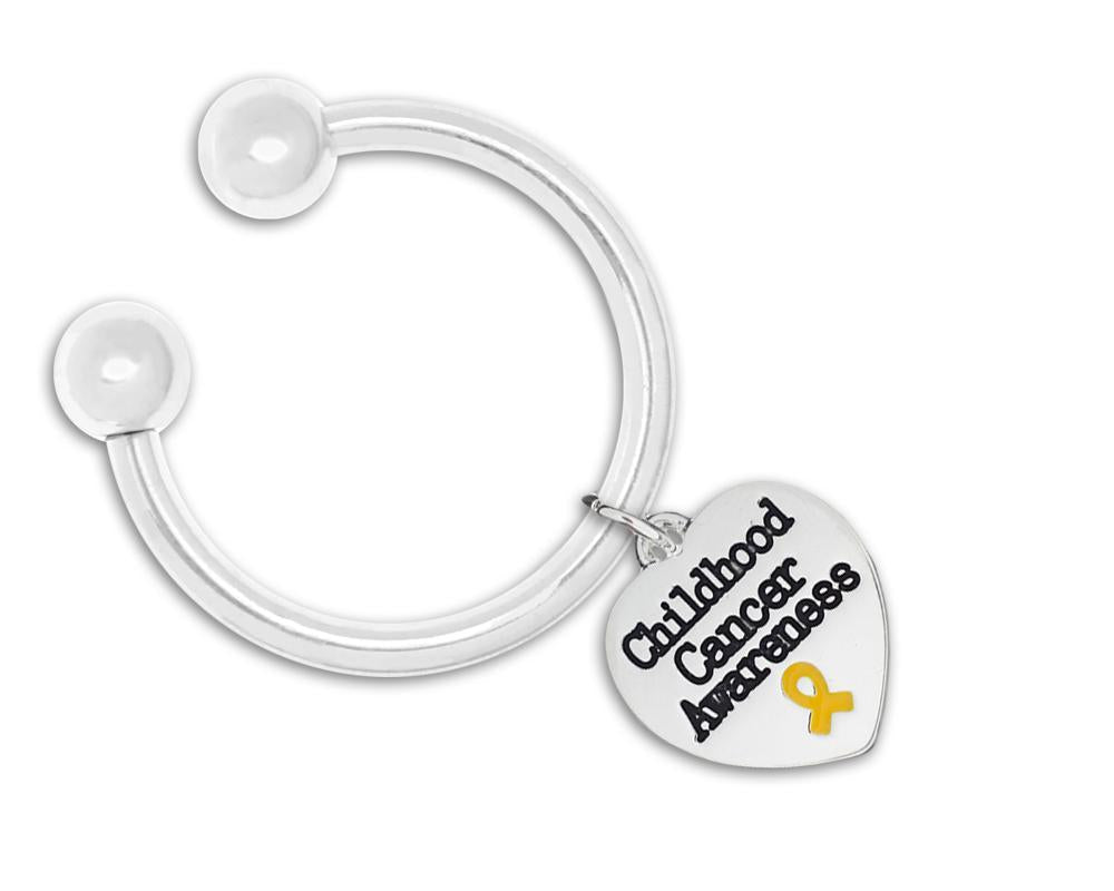 Childhood Cancer Awarenes Heart Key Chains - Fundraising For A Cause