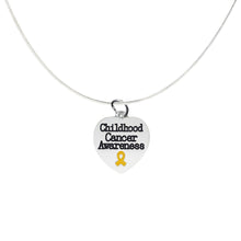 Load image into Gallery viewer, Childhood Cancer Awareness Heart Charm Necklaces - Fundraising For A Cause