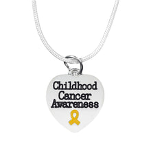 Load image into Gallery viewer, Childhood Cancer Awareness Heart Charm Necklaces - Fundraising For A Cause