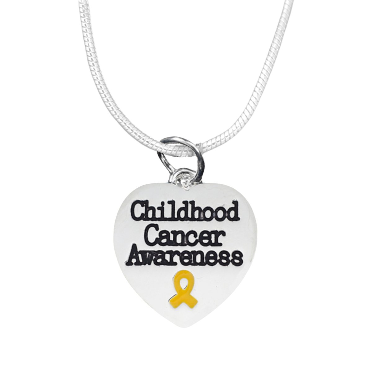 Childhood Cancer Awareness Heart Charm Necklaces - Fundraising For A Cause