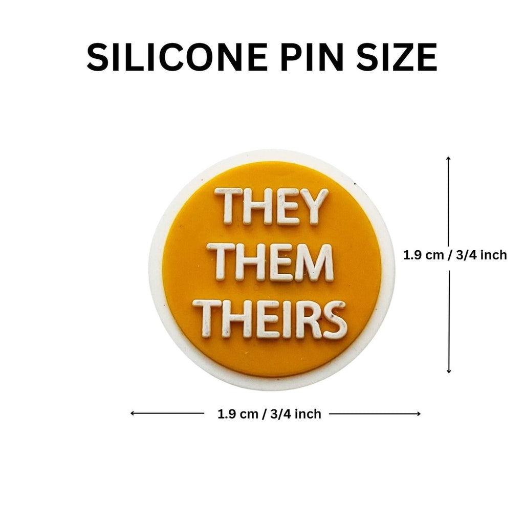 Circle Shaped Pronoun Pins - He/Him, She/Her/Hers, They/Them, Ask Me - Fundraising For A Cause