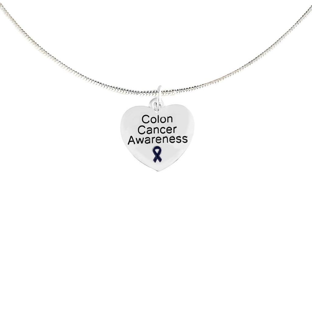 Colon Cancer Awareness Heart Necklaces - Fundraising For A Cause