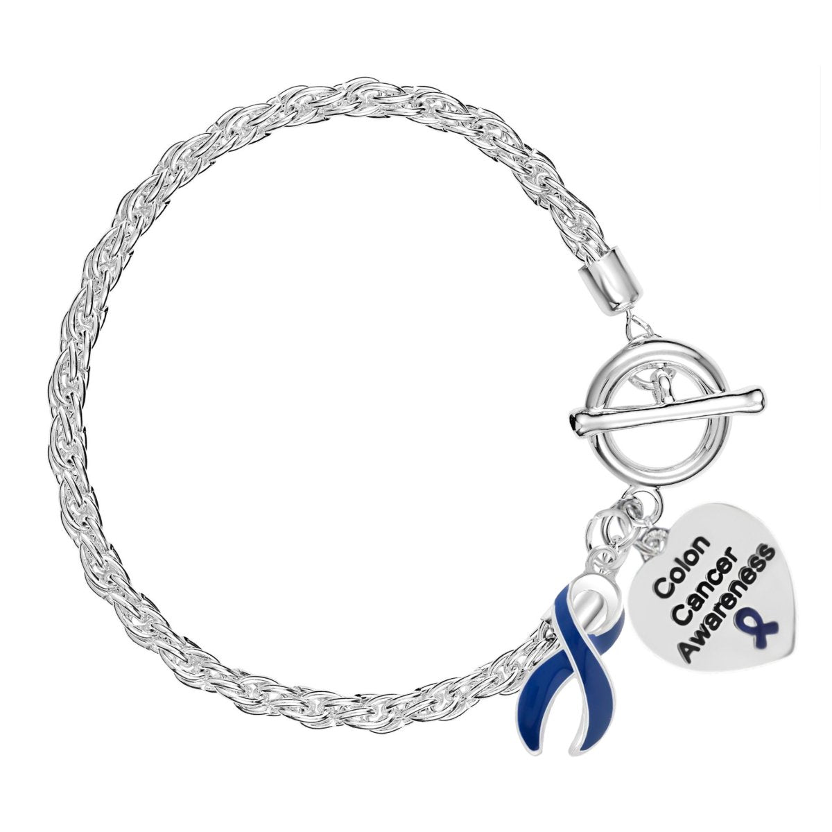 Colon Cancer Dark Blue Ribbon Rope Bracelets - Fundraising For A Cause