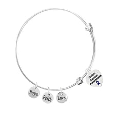 Load image into Gallery viewer, Colon Cancer Heart Retractable Charm Bracelets - Fundraising For A Cause