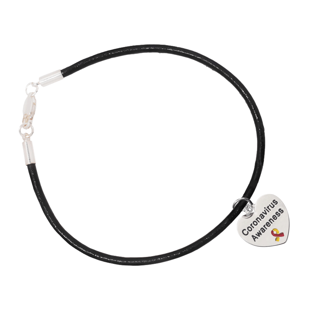 Coronavirus (COVID - 19) Awareness Leather Cord Bracelets - Fundraising For A Cause