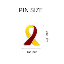 Load image into Gallery viewer, Coronavirus Disease (COVID - 19) Awareness Red &amp; Yellow Ribbon Pin - Fundraising For A Cause