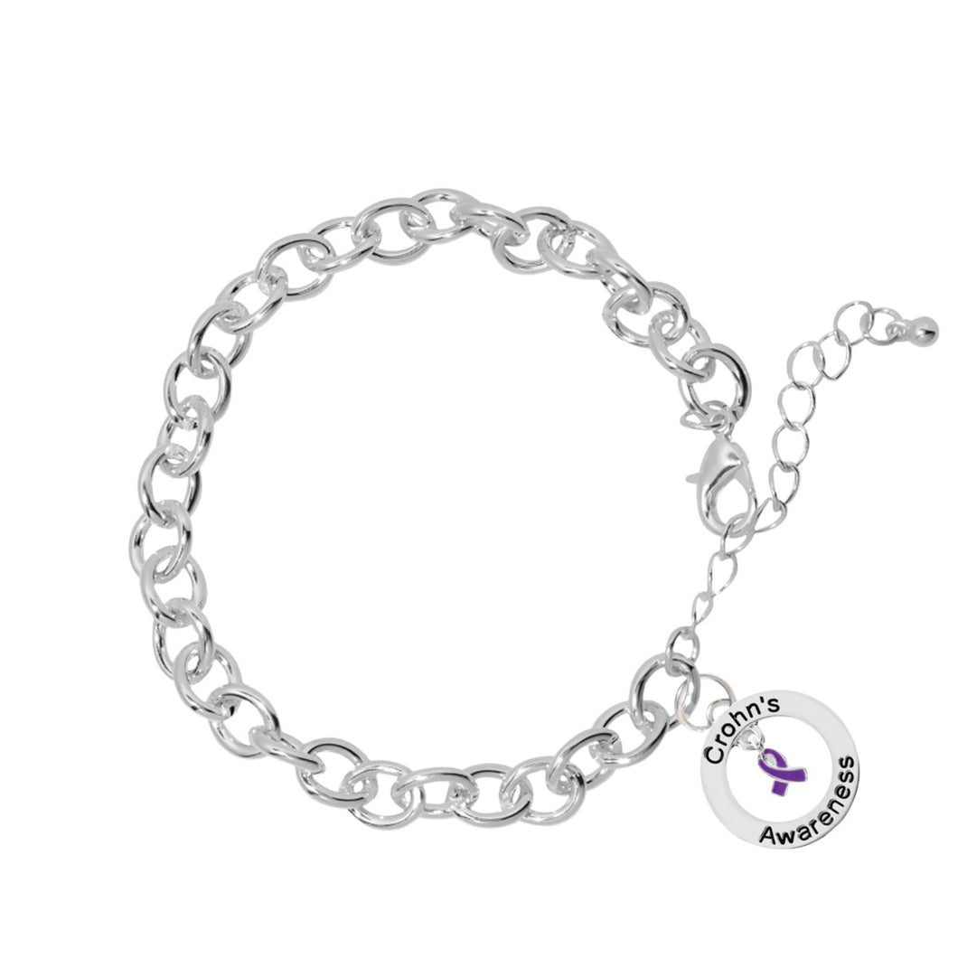 Crohn's Circle Charm Chunky Bracelets - Fundraising For A Cause