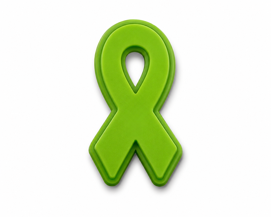 Lime Green Silicone Ribbon Pins