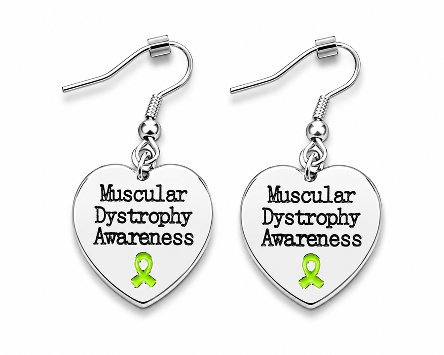 Muscular Dystrophy Awareness Heart Earrings