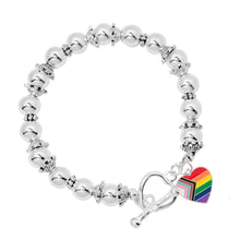 Load image into Gallery viewer, Daniel Quasar Flag Heart Charm Beaded Bracelets - Fundraising For A Cause