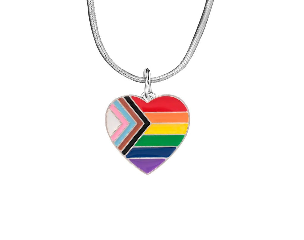 Daniel Quasar Flag Heart Charm Necklaces - Fundraising For A Cause