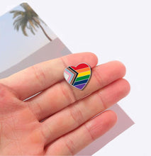 Load image into Gallery viewer, Daniel Quasar Flag Heart Lapel Pins - Fundraising For A Cause